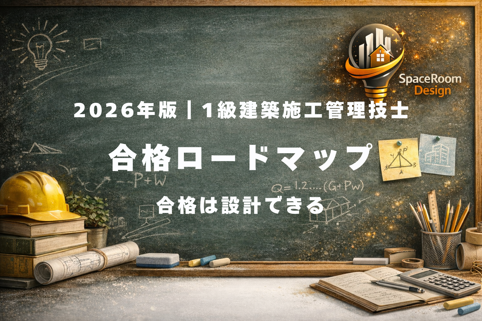 一級建築施工管理技士の合格戦略を示したロードマップイメージ