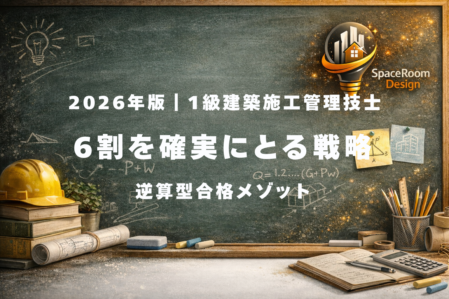 一級建築施工管理技士の勉強法｜６割を確実に取る逆算型戦略（２０２６年版）