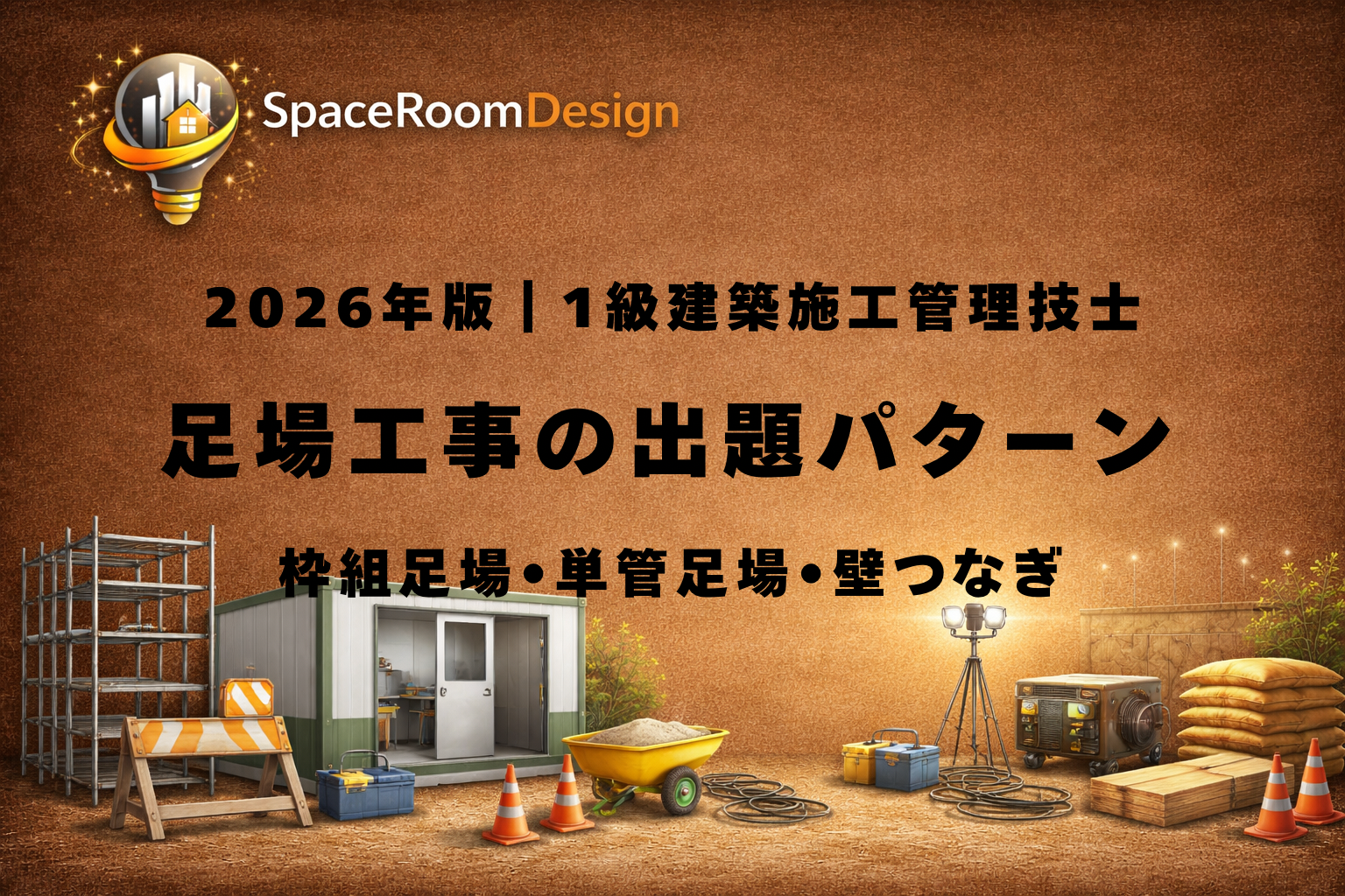 一級建築施工管理技士 足場工事の重要ポイント（枠組足場・単管足場・壁つなぎの数値まとめ）