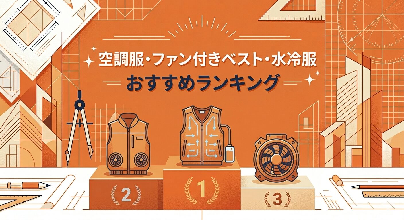 2026年最新の空調服・ファン付きベスト・水冷服おすすめランキングを現役現場監督が比較解説しているk記事のアイキャッチ画像