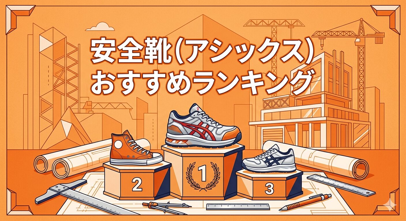 2026年最新のアシックス安全靴おすすめランキング。現場監督向けにCP215・CP314 BOA・CP229 BOAなど人気モデルを比較解説。